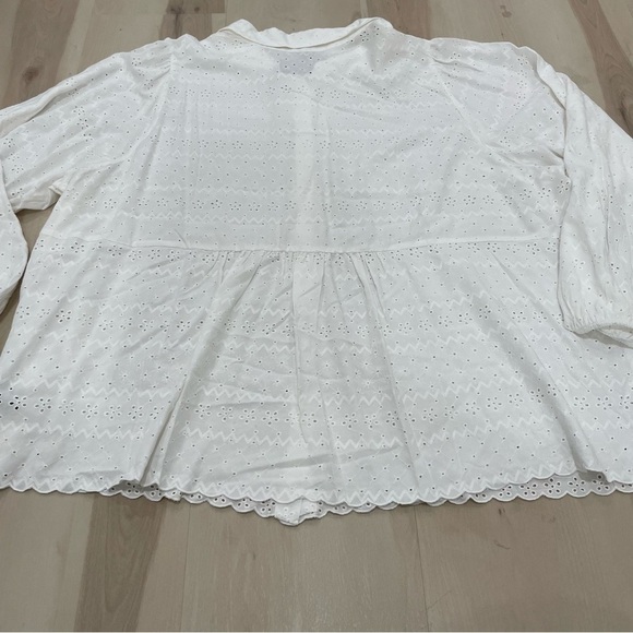 NWT Torrid Women's 4X (26) Plus Size Eyelet Button Up Long Sleeve White Cloud - Picture 11 of 15